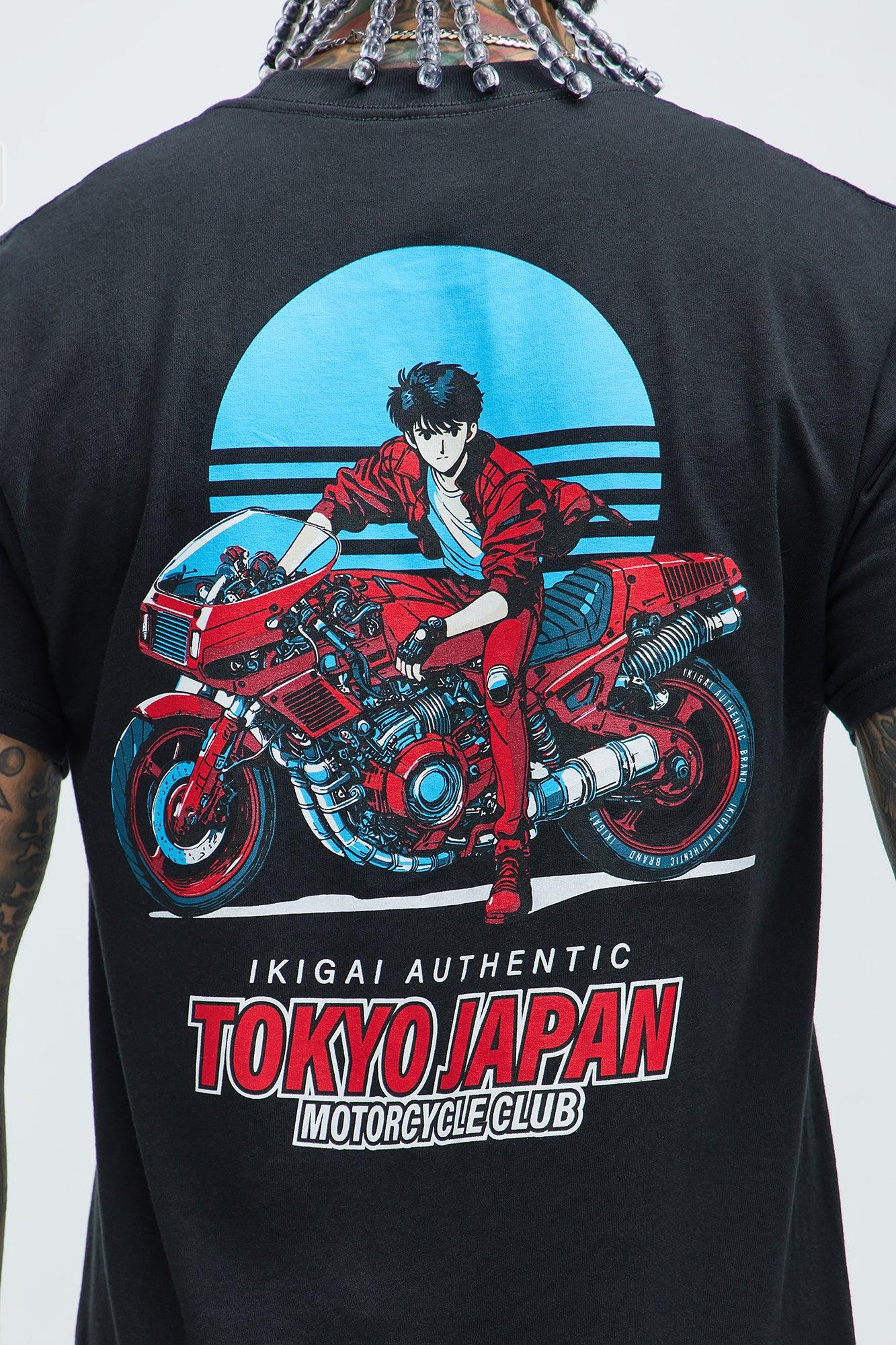 Anime Moto Club Short Sleeve Tee - Black Product Image