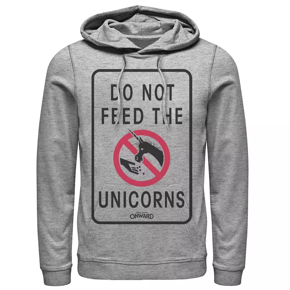 Men's Disney/Pixar Onward Do Not Feed The Unicorns Sign Hoodie,  Product Image