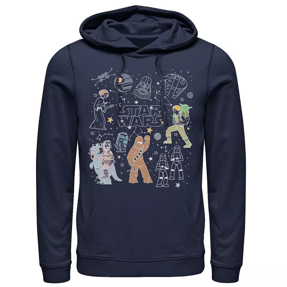 Men's Star Wars Group Shot Constellation Doodles Hoodie,  Product Image