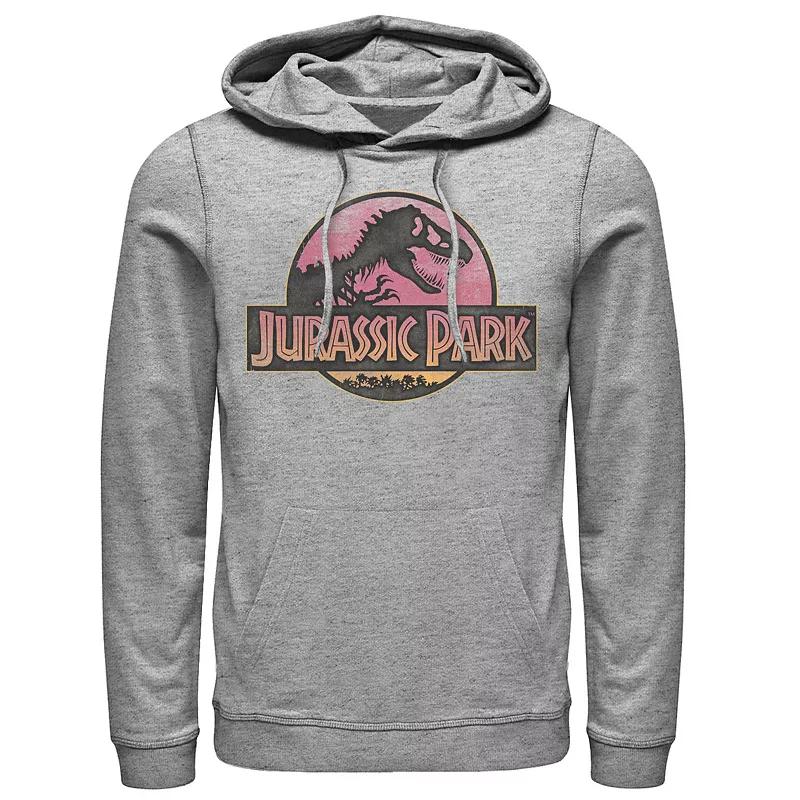 Men's Jurassic Park Logo Gradient Sunset Graphic Pullover Hoodie,  Product Image