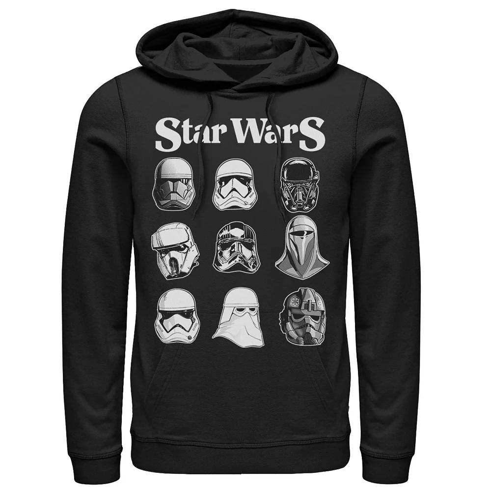 Men's Star Wars Storm Trooper Helmets Poster Hoodie, Size: 3XL, Black Product Image