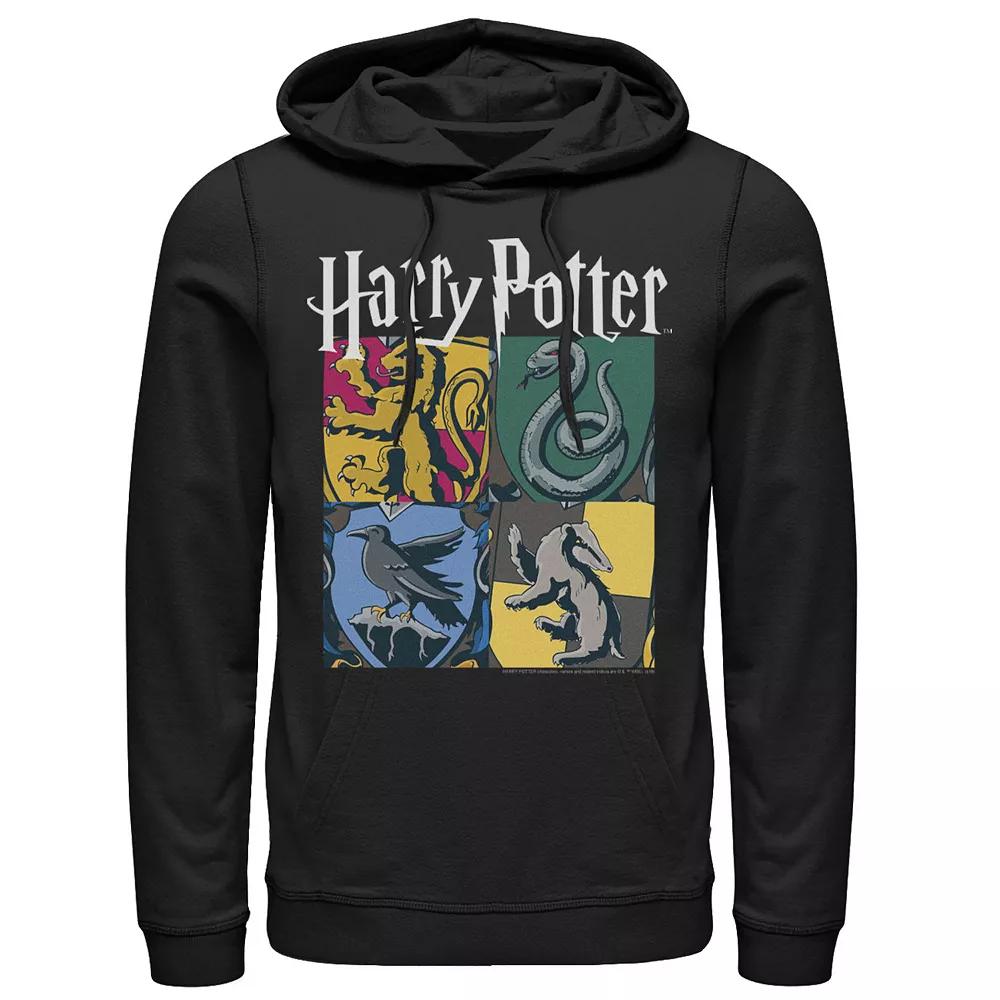 Men's Harry Potter Hogwarts Houses Vintage Collage Hoodie,  Product Image