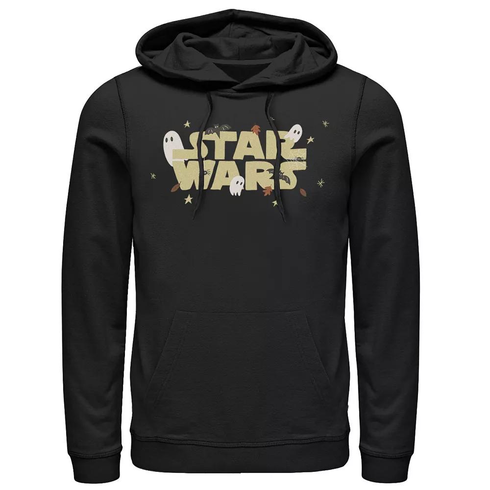 Men's Star Wars The Mandalorian Halloween Haunted Logo Hoodie,  Product Image