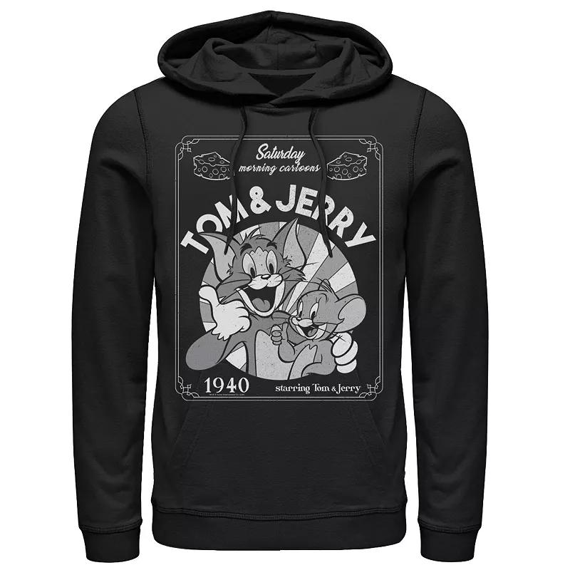 Men's Tom And Jerry Saturday Morning Cartoons 1940 Portrait Hoodie,  Product Image