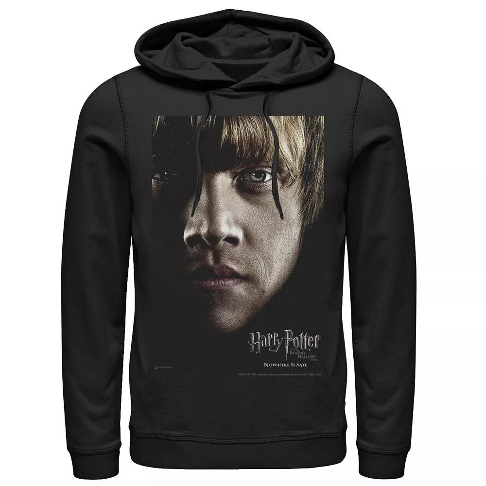 Men's Harry Potter Deathly Hallows Ron Character Poster Graphic Pullover Hoodie,  Product Image