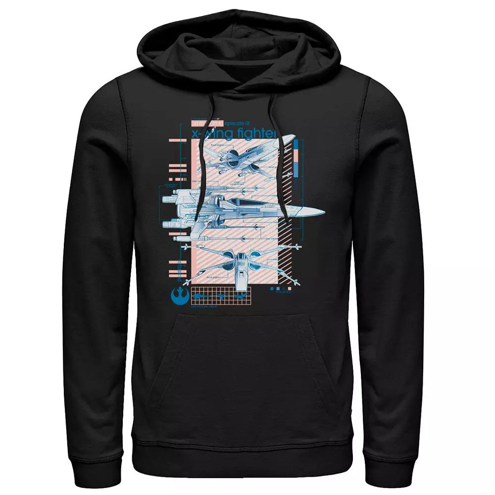 Men's Star Wars The Rise of Skywalker X-Wing Details Graphic Hoodie,  Product Image
