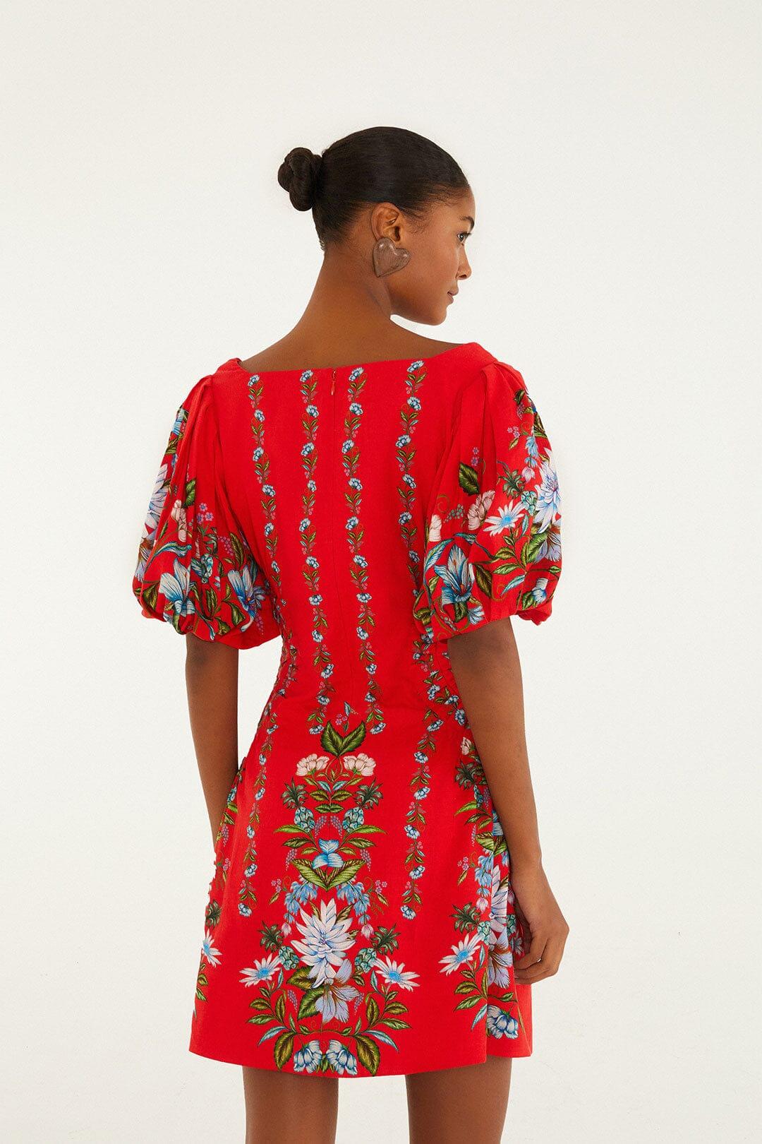 Red Sweet Bloom Bouquet Lenzing™ Ecovero™ Euroflex Mini Dress Product Image