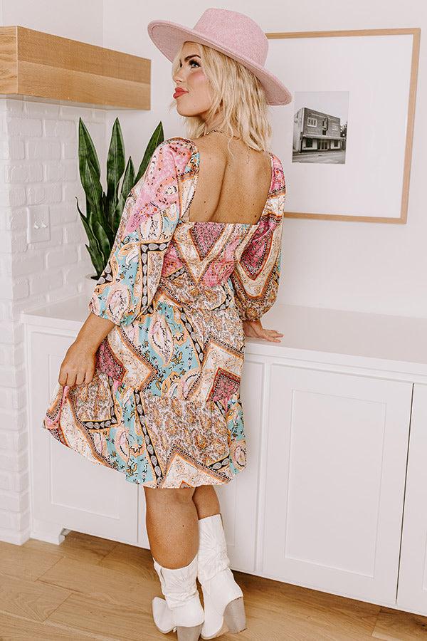 Summer Serenade Satin Babydoll Mini Dress in Pink Curves Product Image