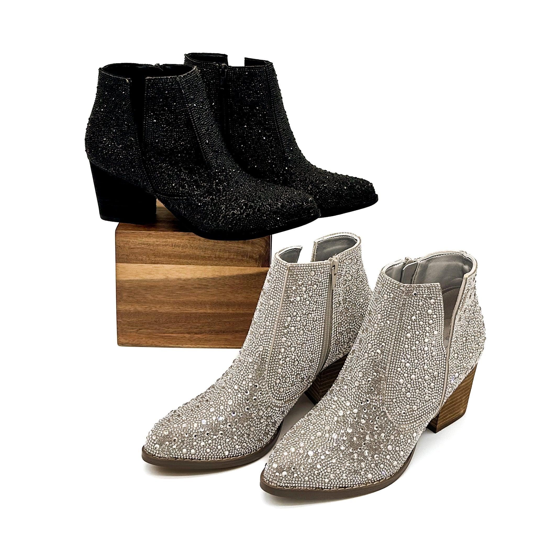 Shine Star Rhinestone Bootie in Silver (Online Exclusive) Product Image