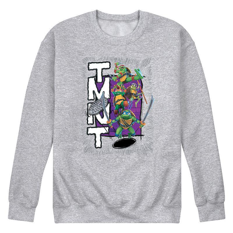 Men's Teenage Mutant Ninja Turtles Mutant Mayhem Group Fleece Long Sleeve Graphic Tee,  Product Image