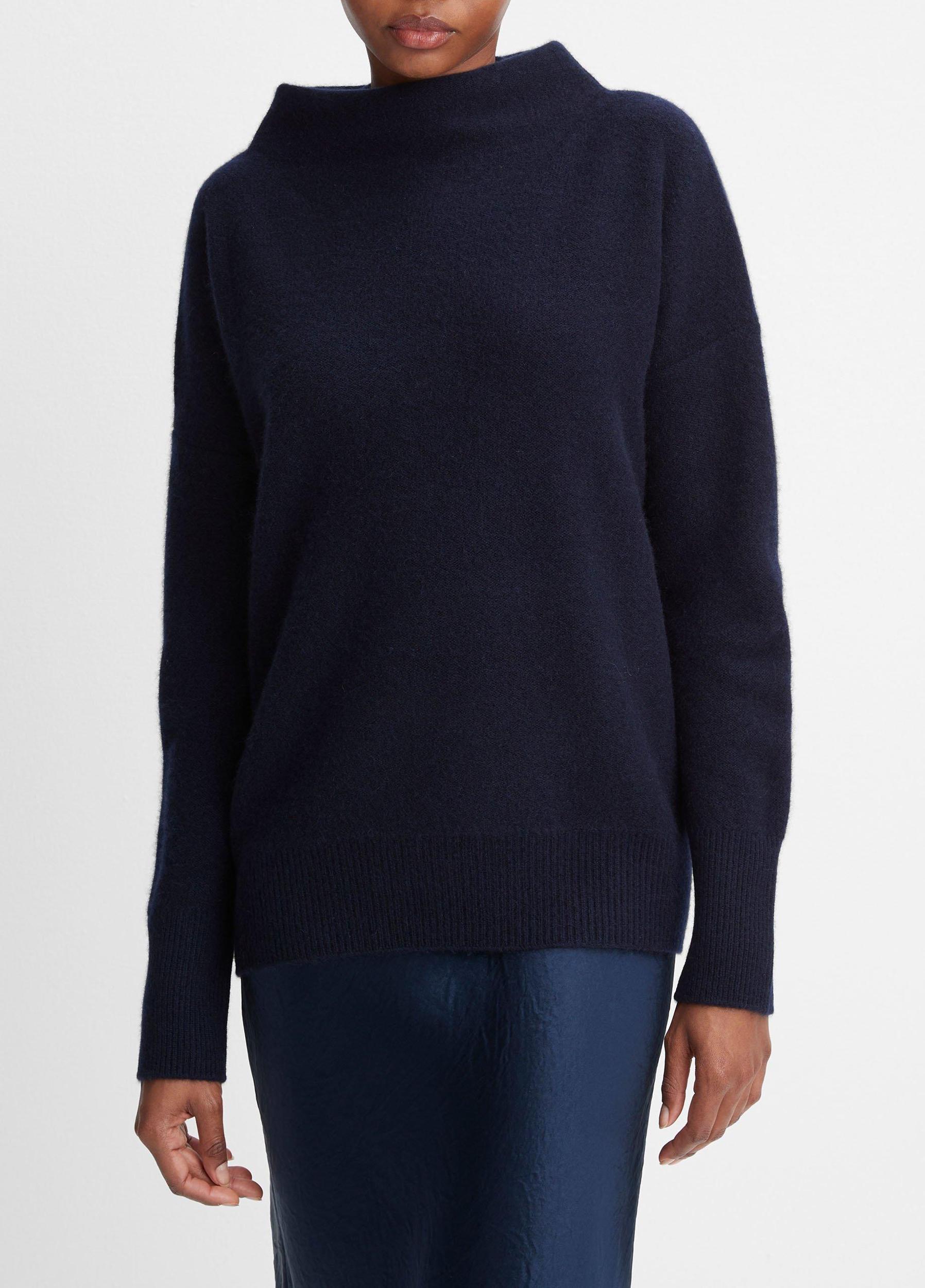 Plush Cashmere Funnel-Neck Sweater Product Image
