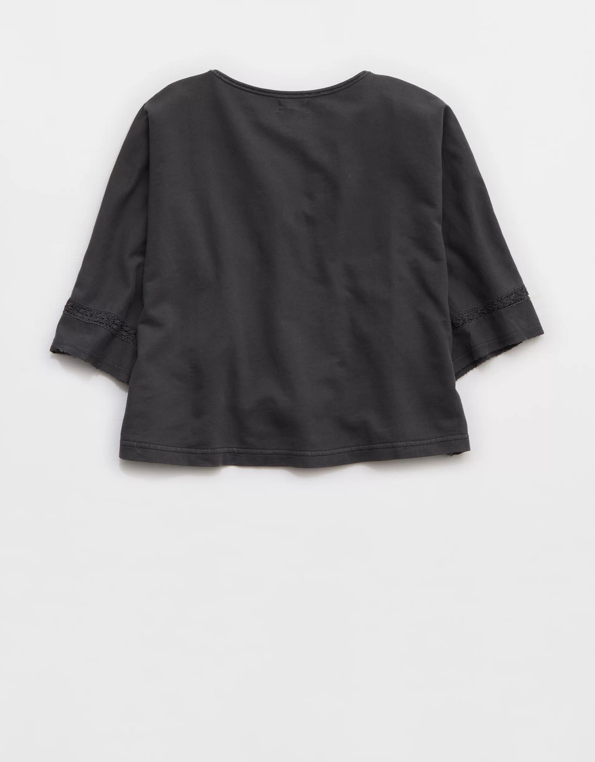 Aerie Short Sleeve Crochet Cardigan Product Image