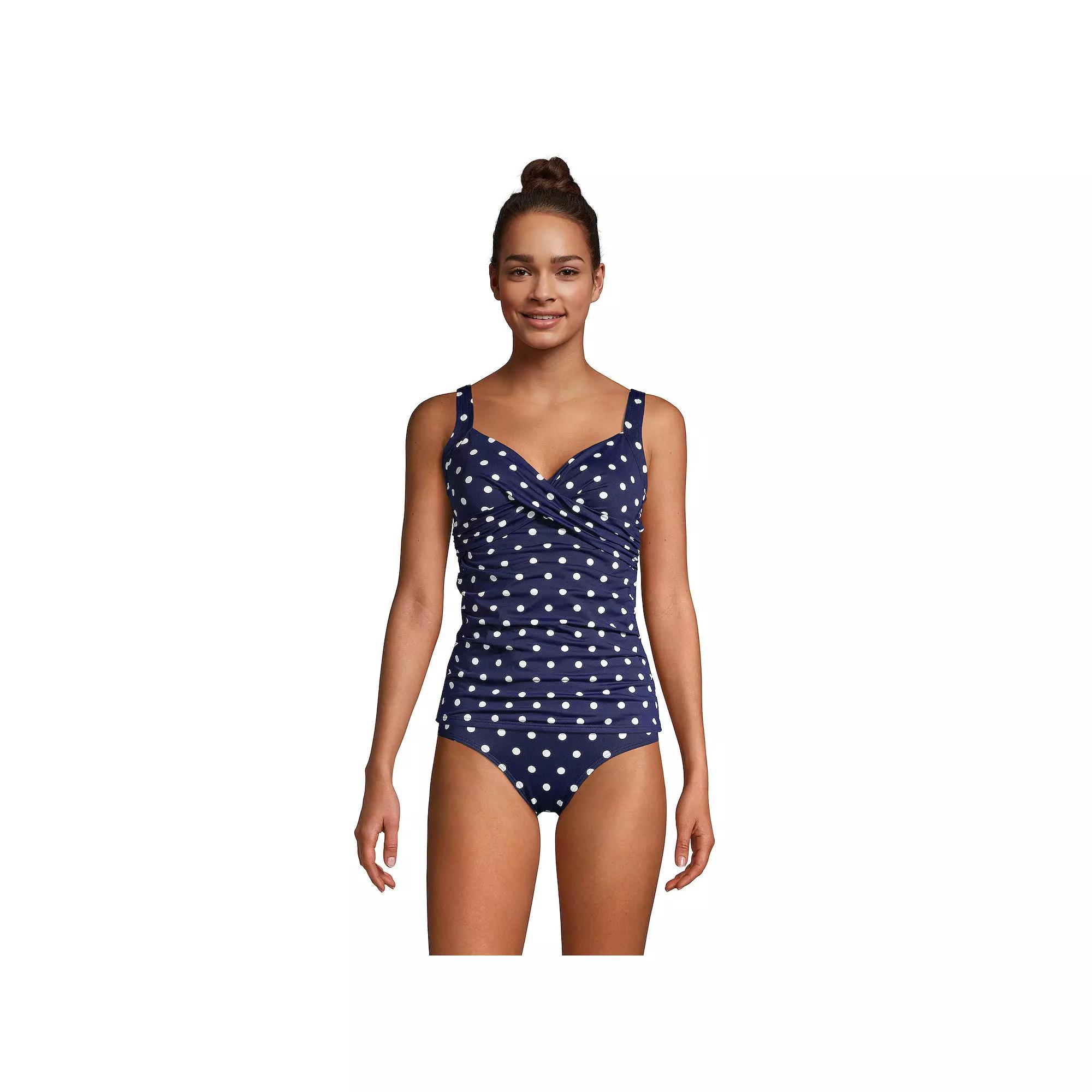 Women's Lands' End Bust Enhancer UPF 50 Underwire Tummy Control Tankini Swimsuit Top,  Product Image