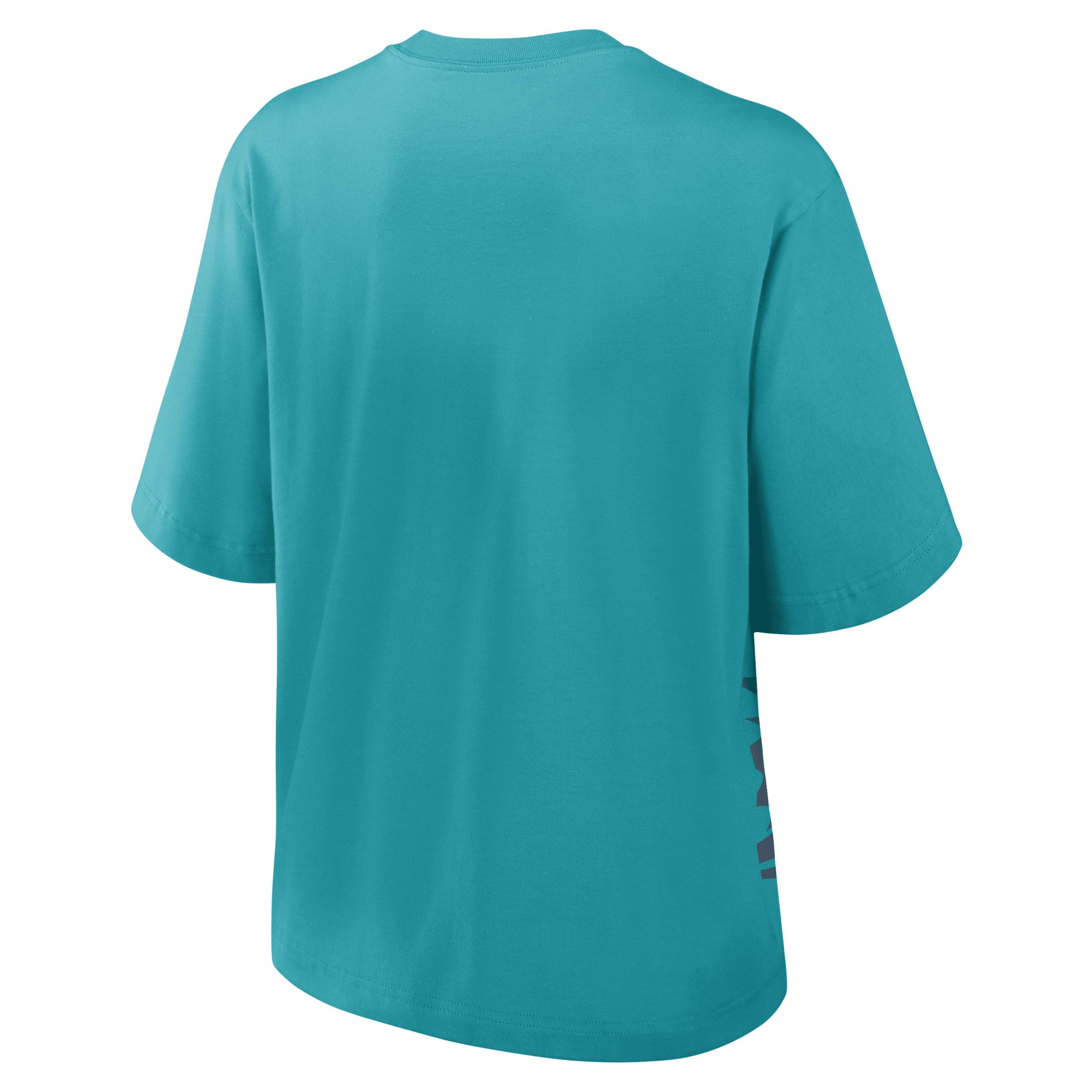 Miami Dolphins Boxy Nike Womens NFL T-Shirt | 01CM3GT9P-KK1 Product Image