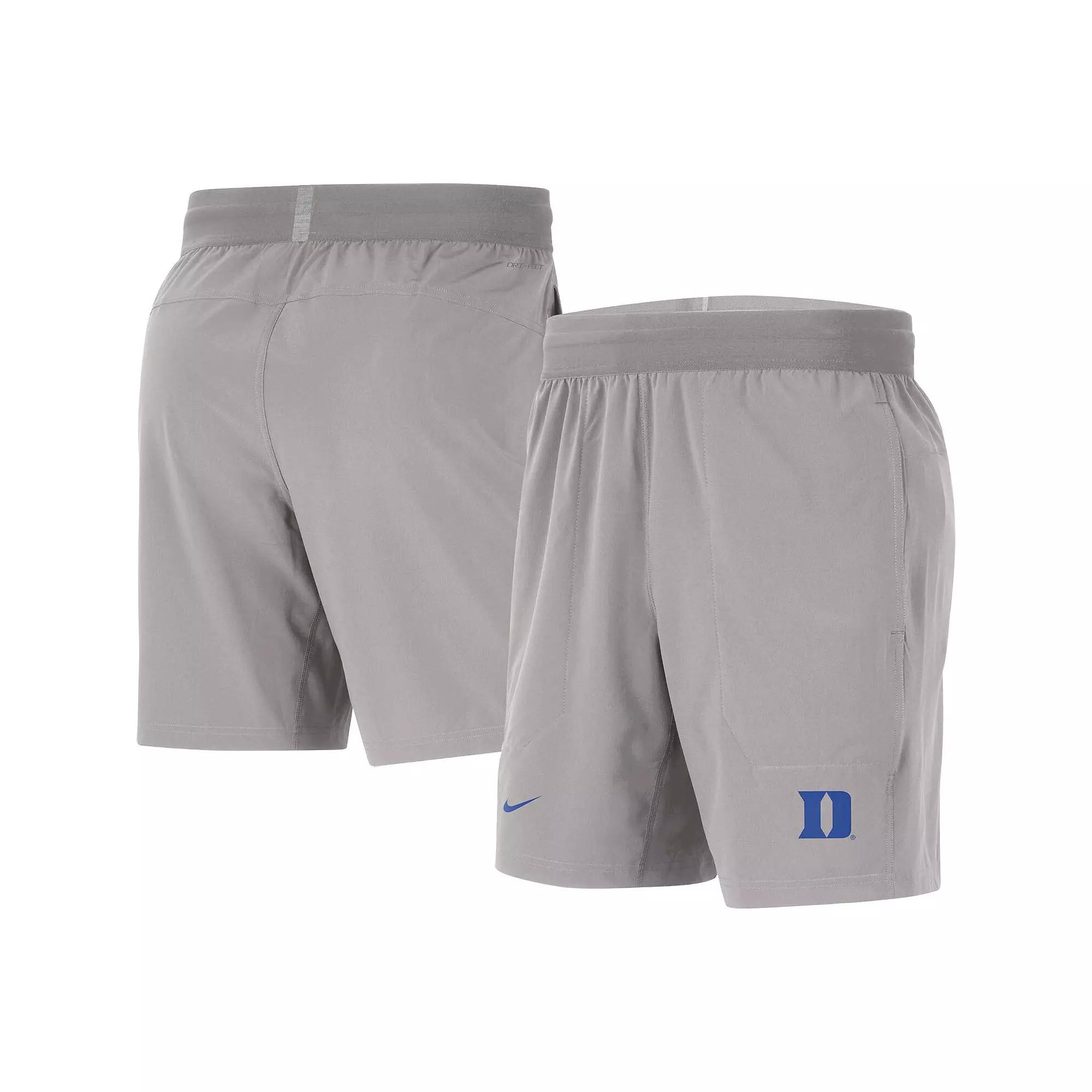 Men's Nike Gray Duke Blue Devils Player Performance Shorts,  Product Image