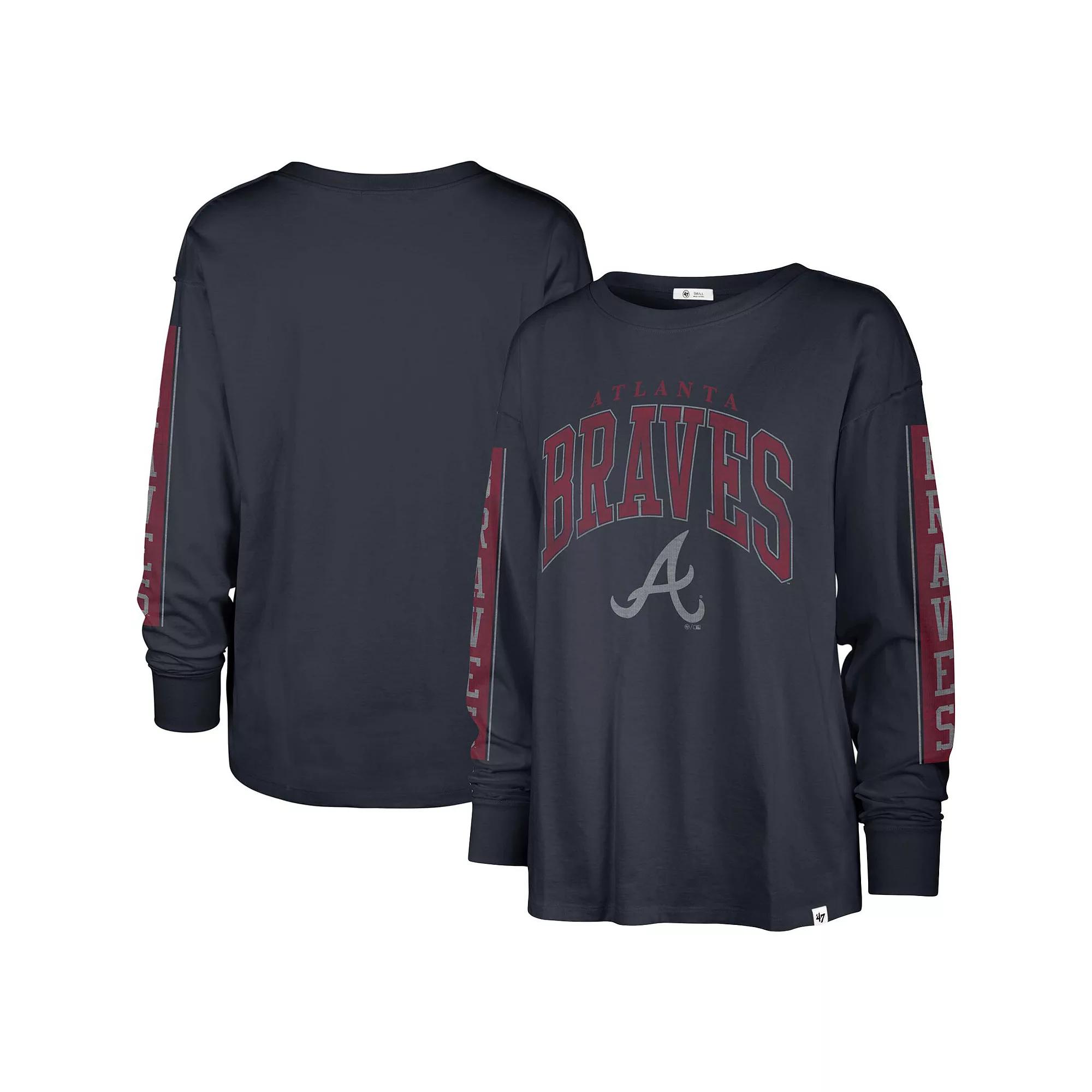 Women's '47 Navy Milwaukee Brewers Statement Long Sleeve T-Shirt,  Product Image