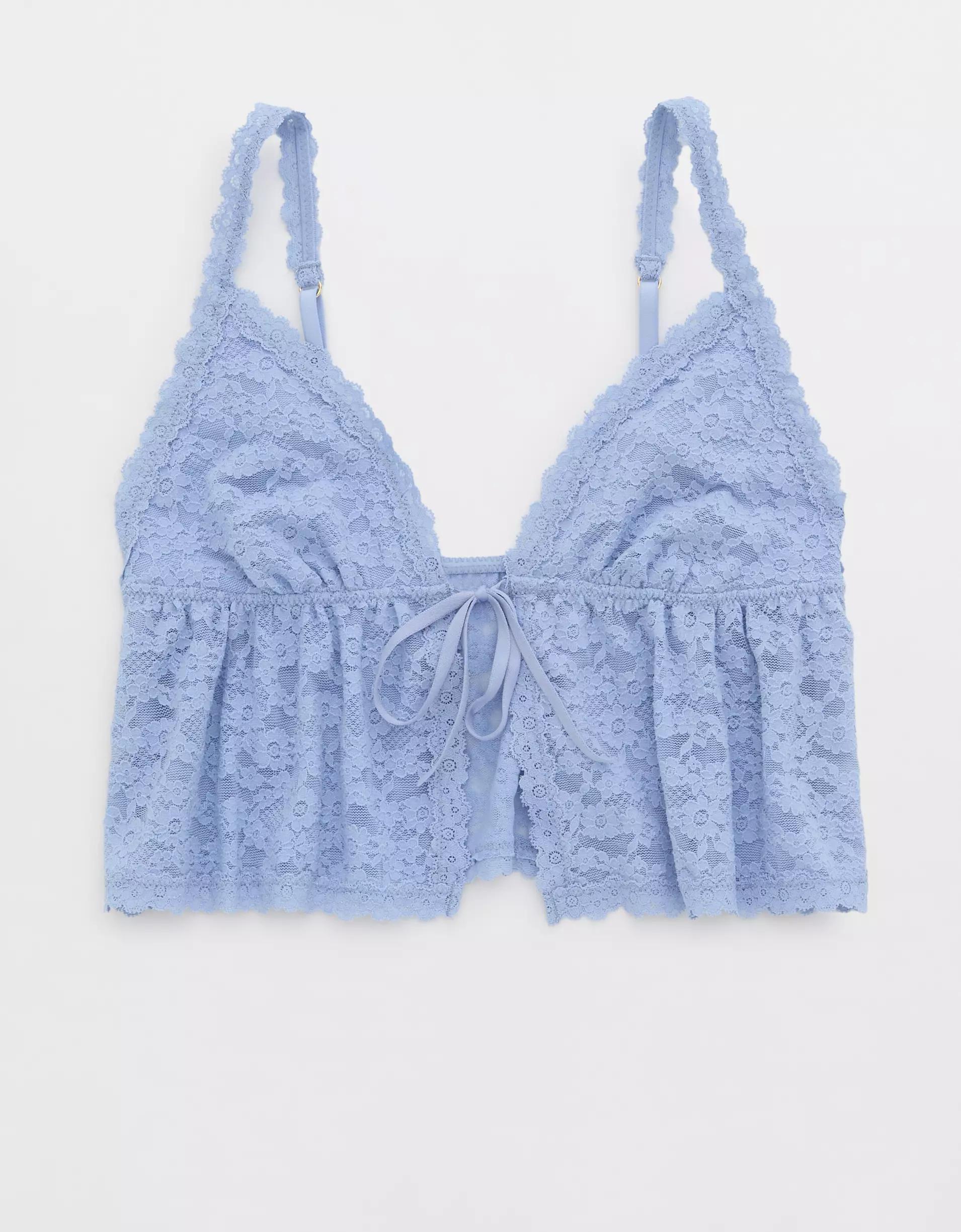 Show Off Vintage Lace Tie Front Bra Top Product Image