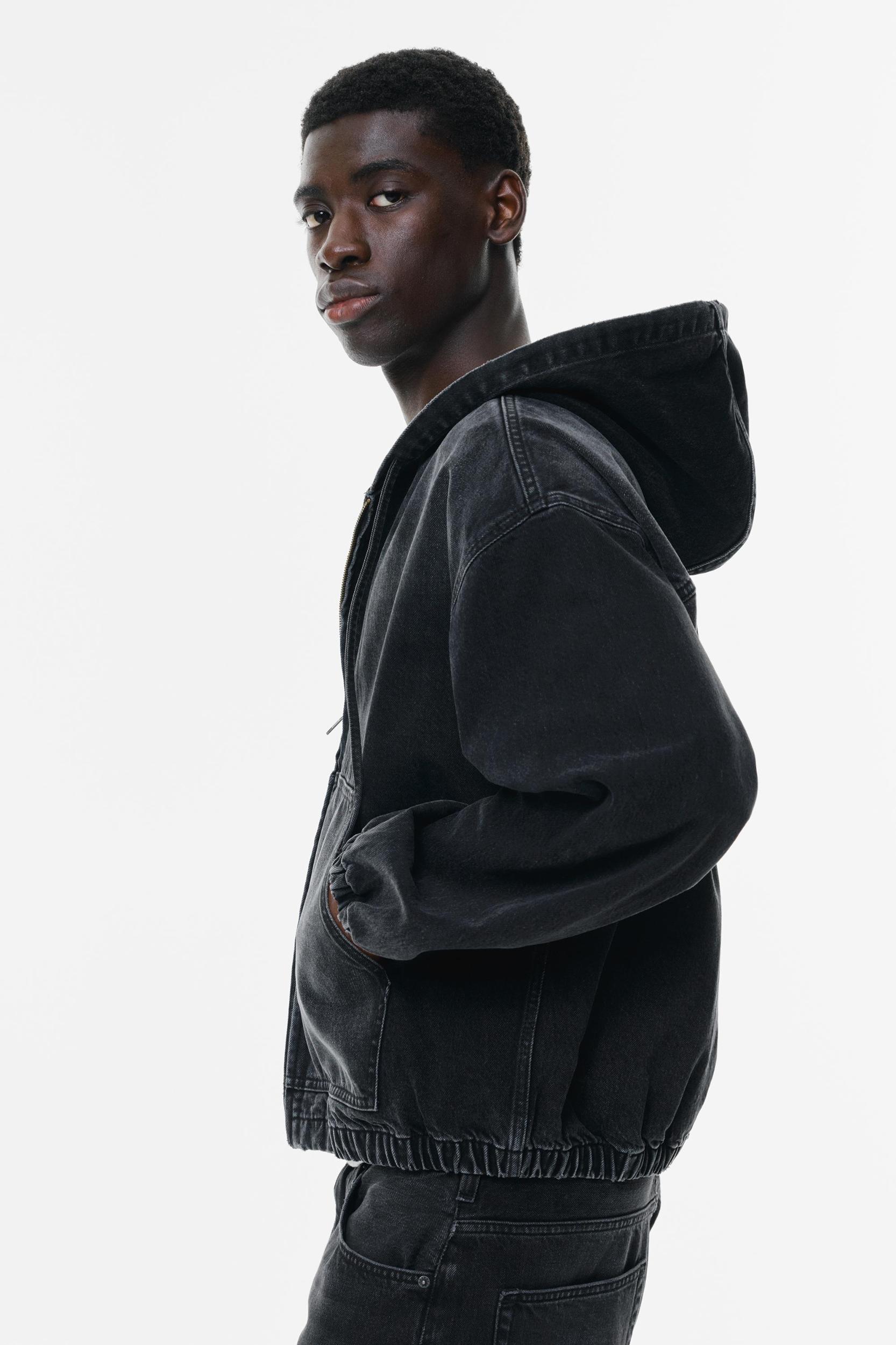 Denim hooded jacket Product Image