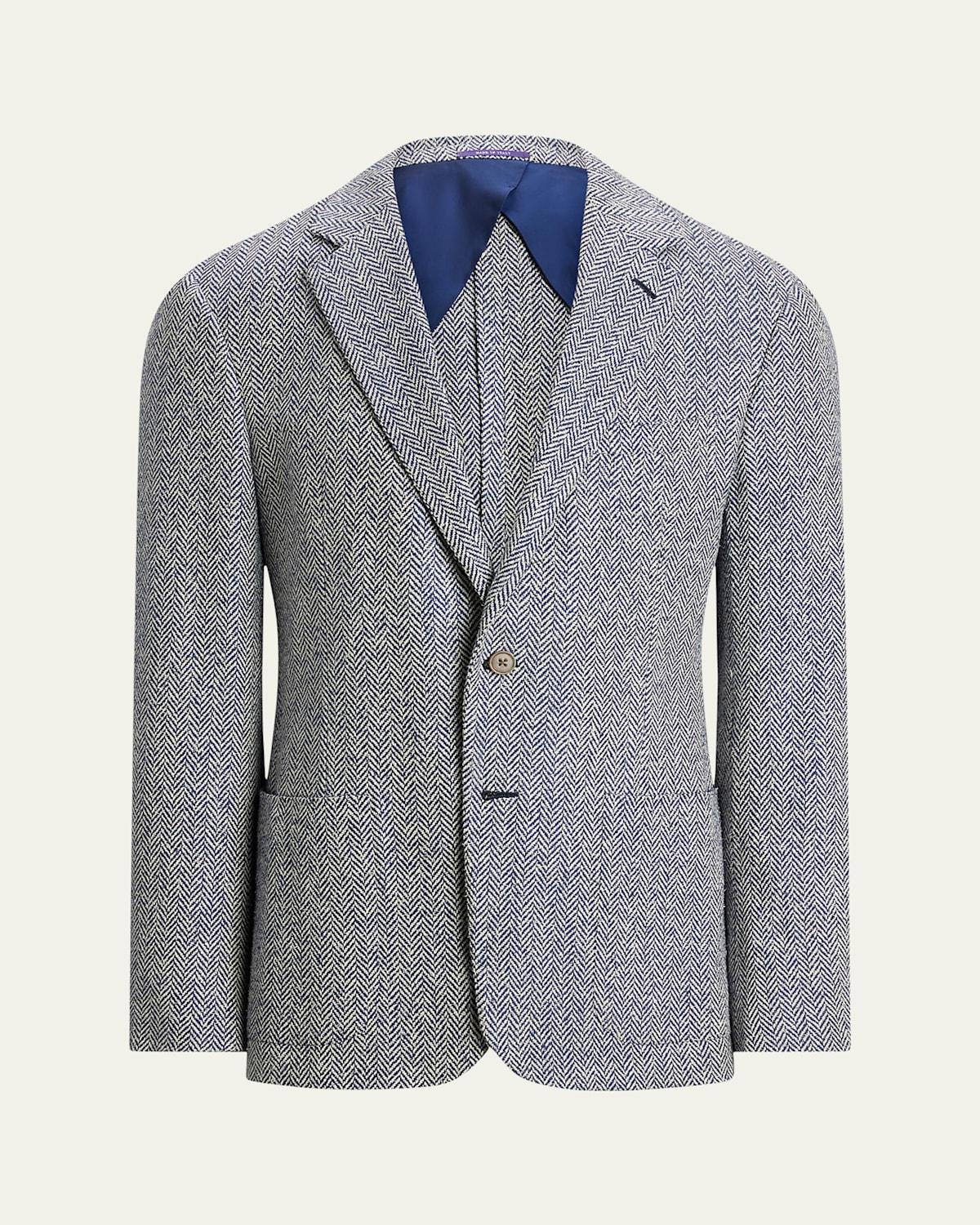Mens Kent Hand-Tailored Herringbone Jacket Product Image