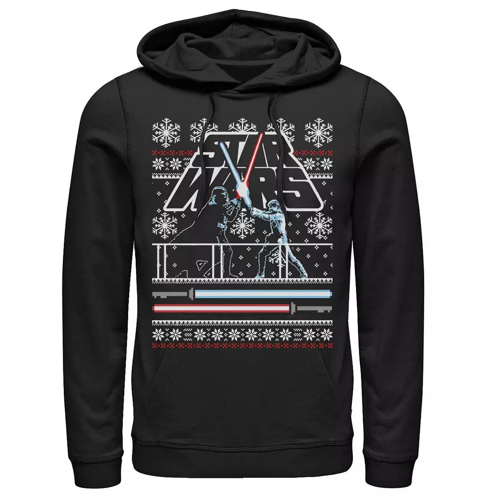 Men's Star Wars Luke Vader Face Off Ugly Christmas Sweater Hoodie,  Product Image