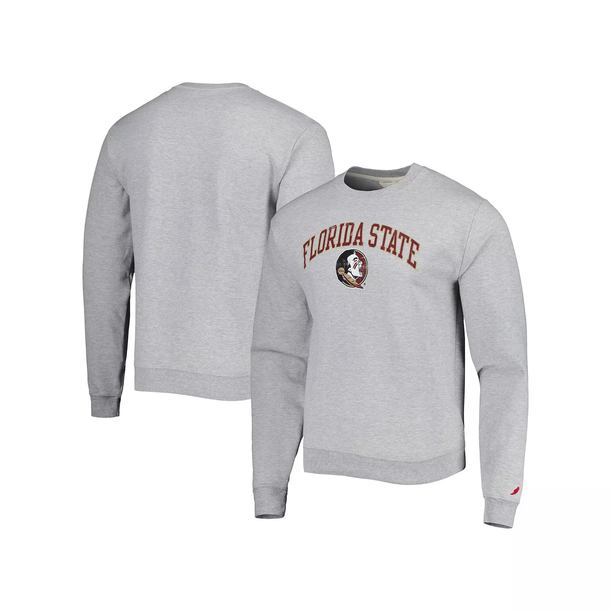 Men's League Collegiate Wear Gray Florida State Seminoles 1965 Arch Essential Fleece Pullover Sweatshirt, Size: 2XL, Grey Product Image