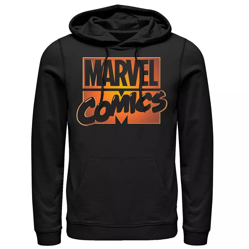 Men's Marvel Comics Orange Glow Halloween Logo Graphic Hoodie,  Product Image