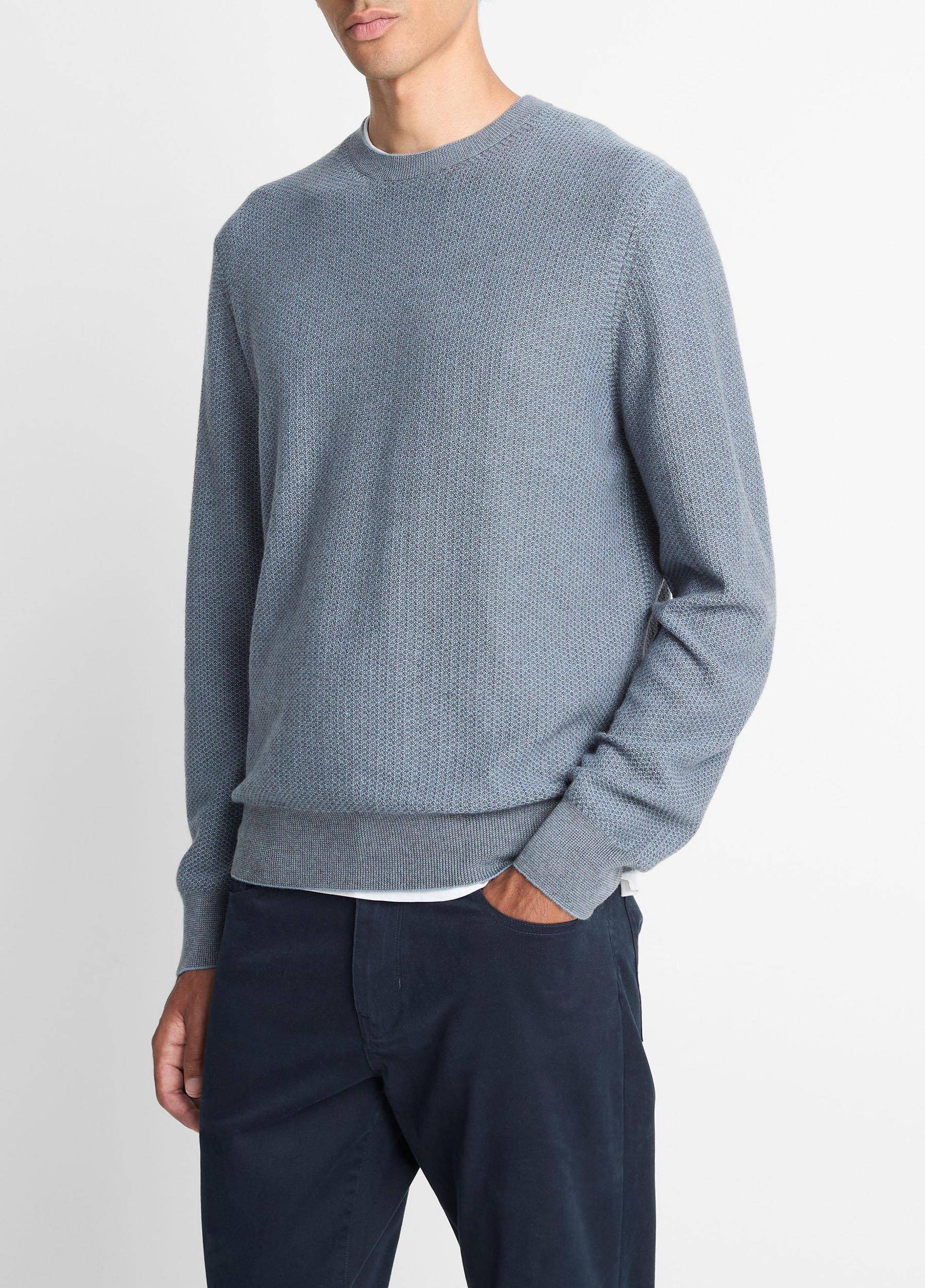 Geo-Jacquard Wool-Blend Crew Neck Sweater Product Image