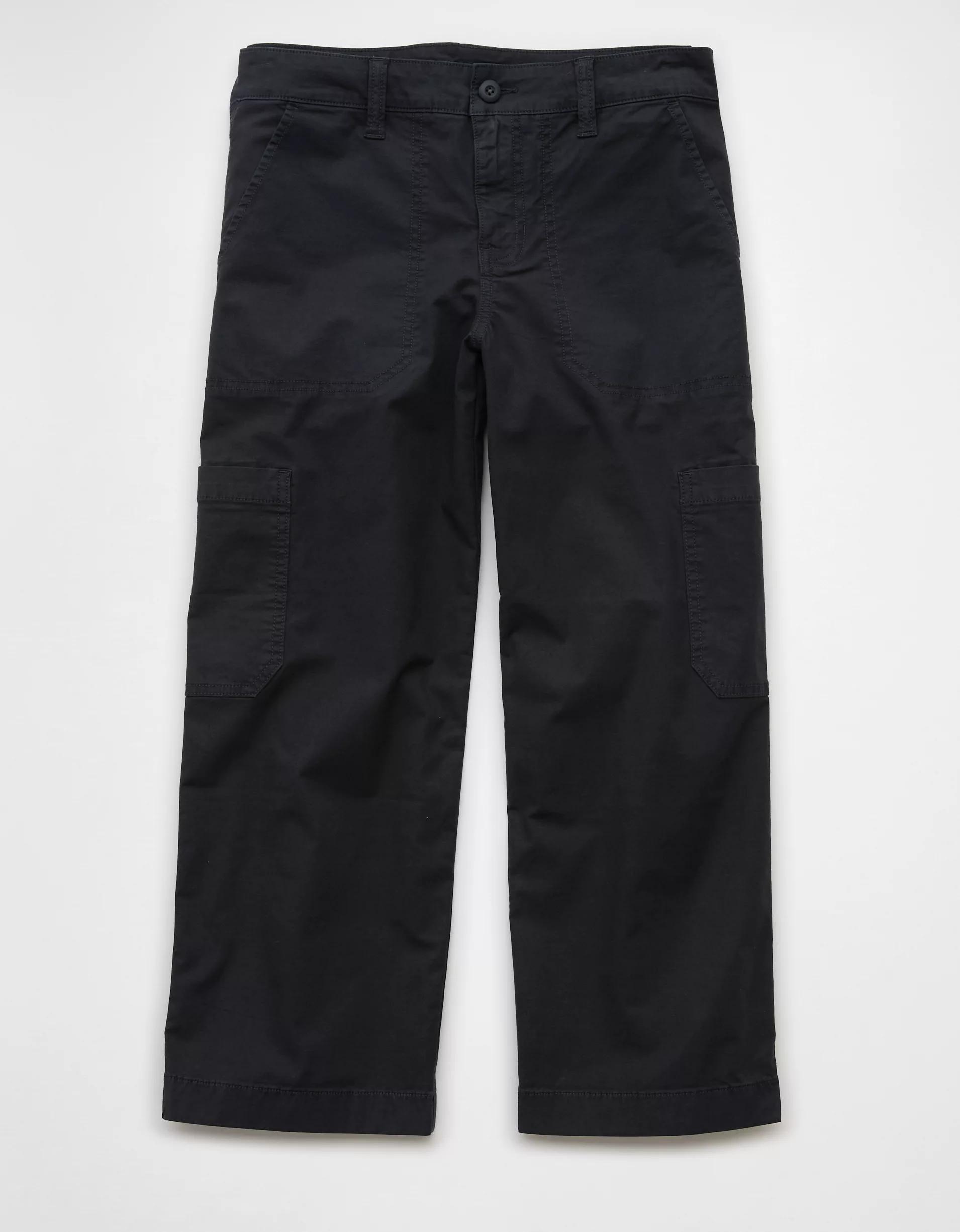 AE Stretch Low-Rise Straight Crop Pant Product Image