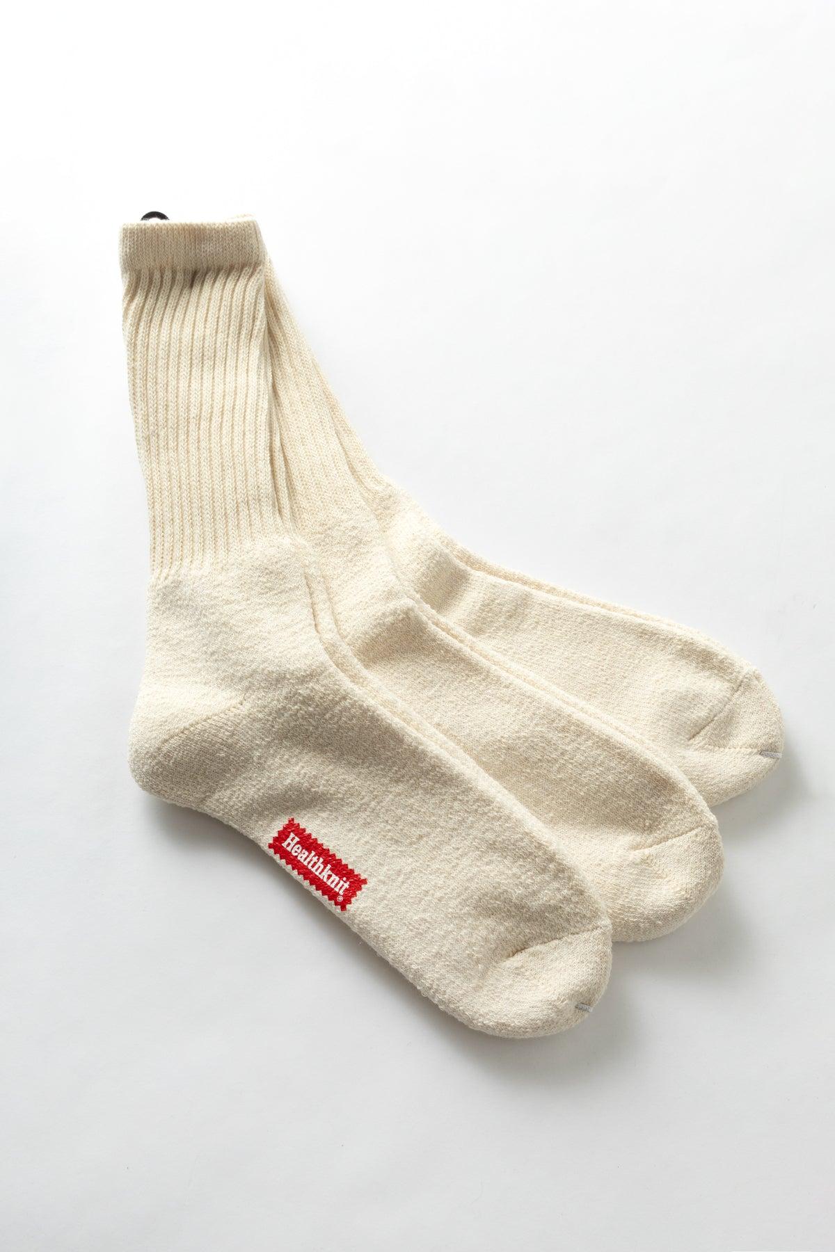 Healthknit - 3 Pack Crew Socks - Off-White Product Image