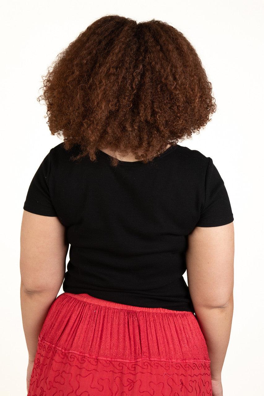 Extended Sizes Black Notch Thermal Tee Product Image