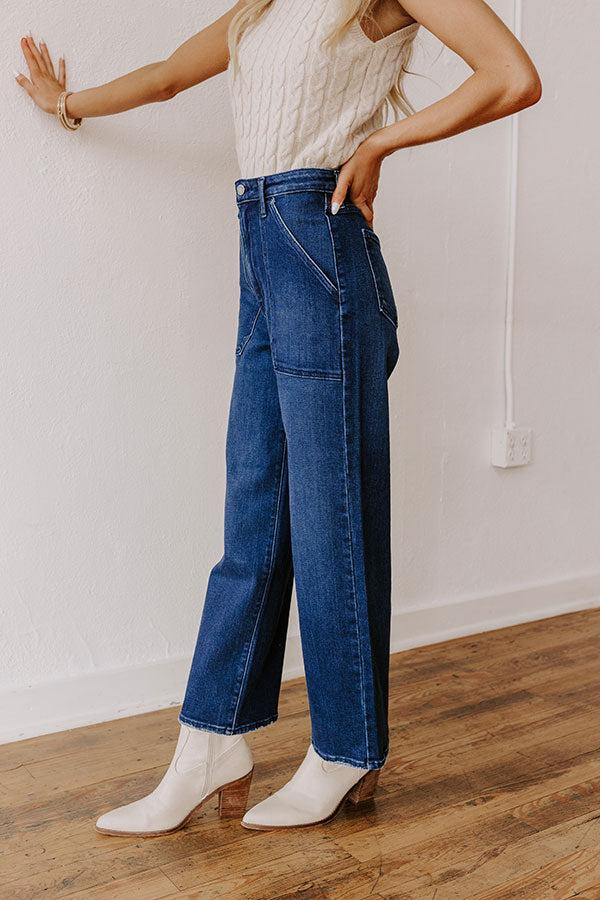 JUST USA Maeve High Waist Wide Leg Jean Product Image