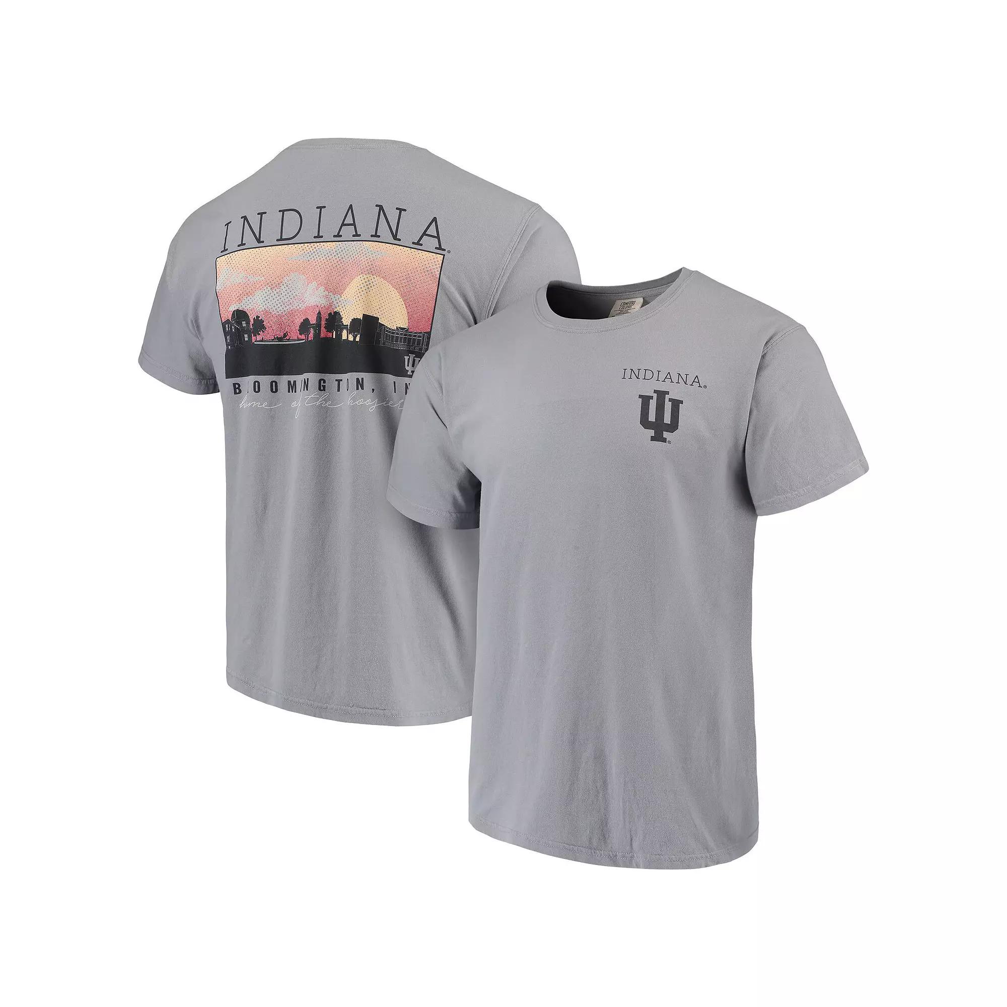 Men's Gray Indiana Hoosiers Comfort Colors Campus Scenery T-Shirt, Size: Small, Grey Product Image