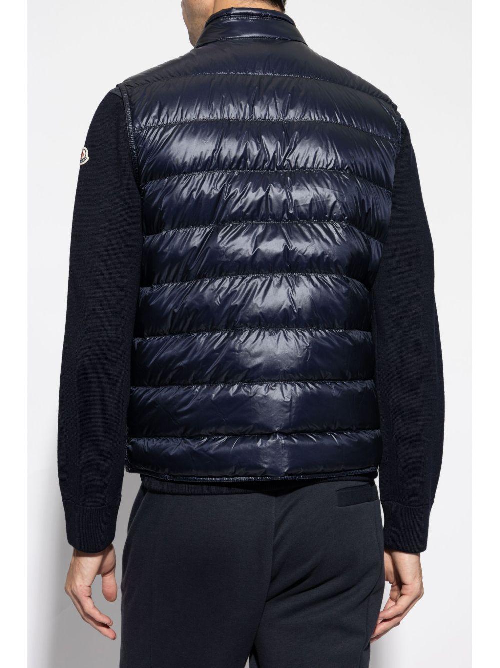 MONCLER High Collar Puffer Quilted Sleeveless Jacket In Black Product Image