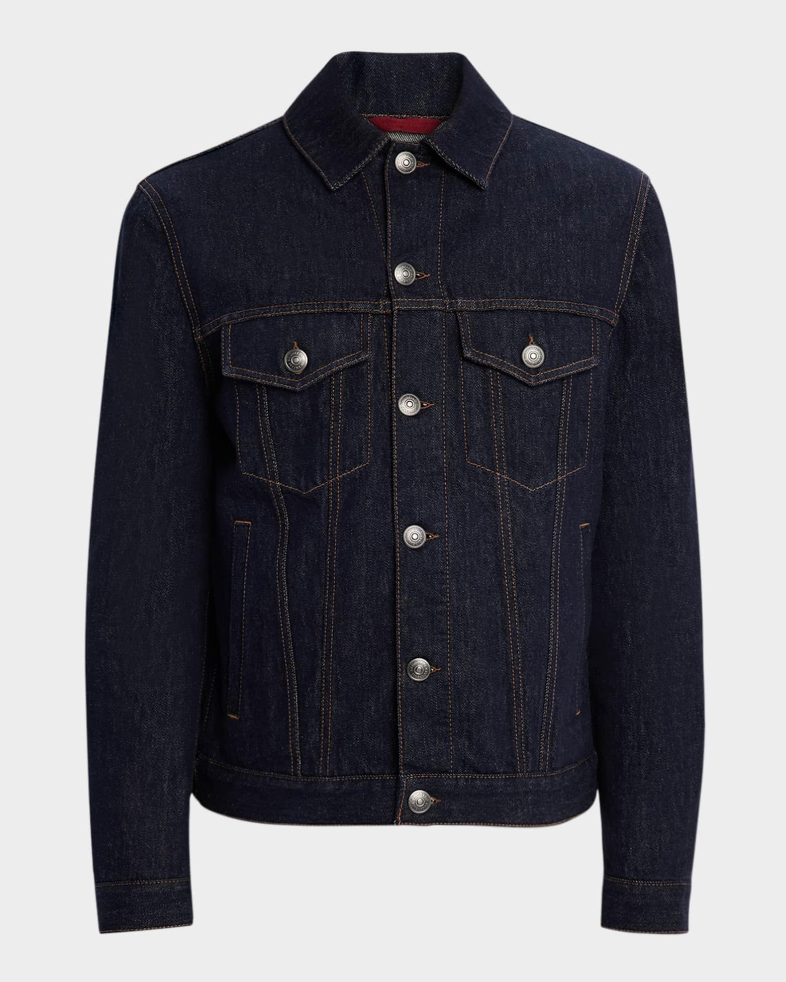 Men's Italian Selvedge Denim Jacket Product Image