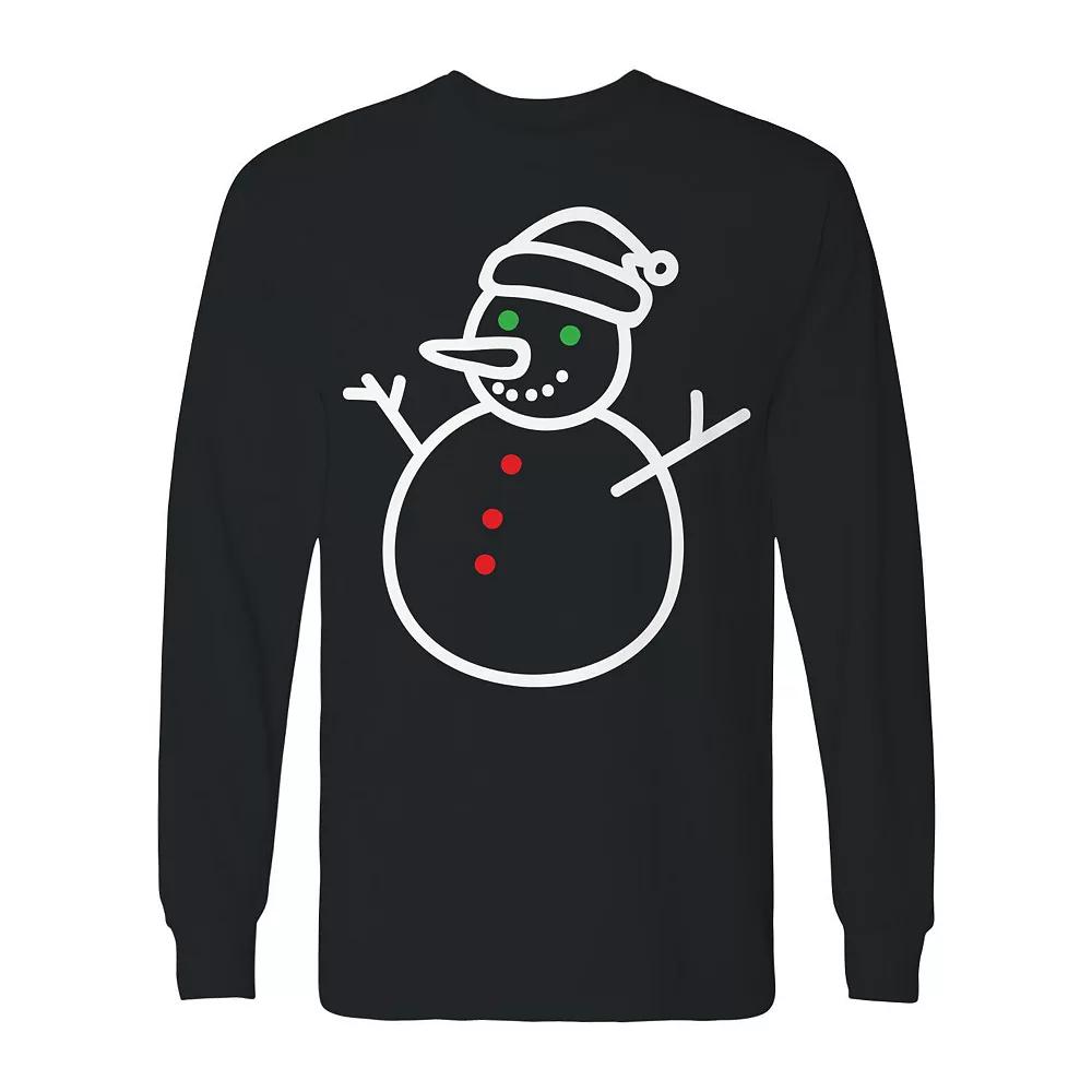 Men's Snow Christmas Man Long Sleeve Graphic Tee, Adult Unisex,  Product Image
