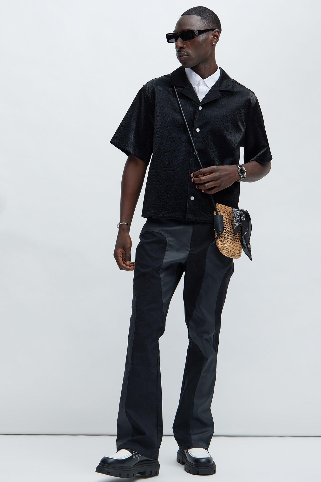 Caicos Faux Leather Shirt - Black Product Image