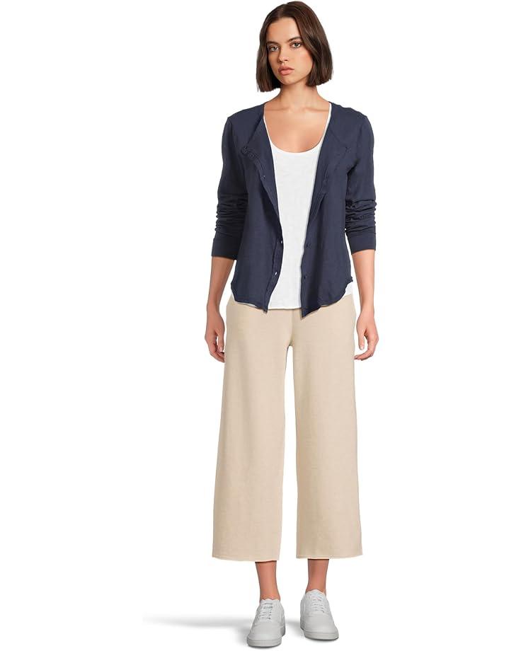 Long Sleeve Button Front Waffle Cardigan Product Image