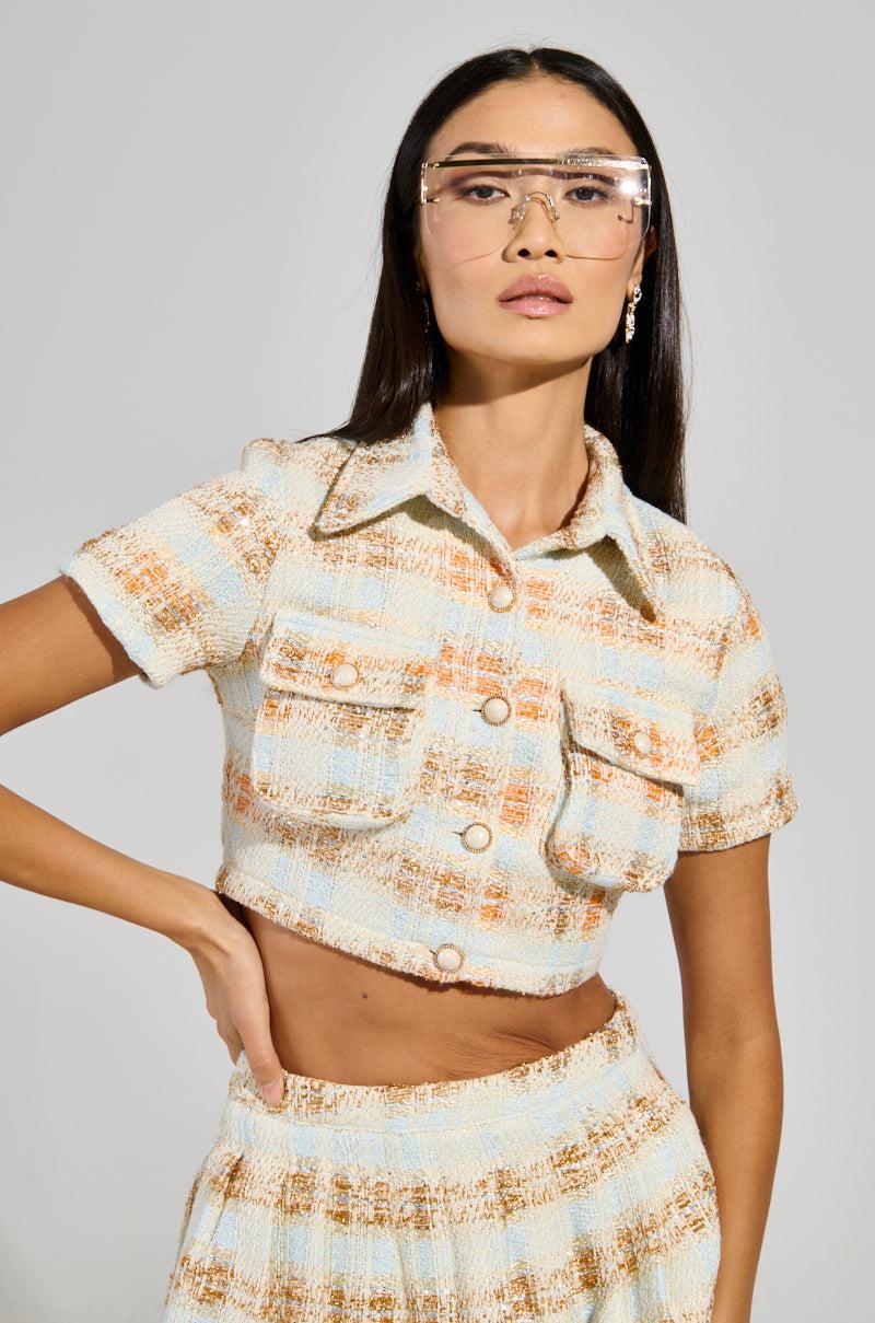 PRETTY LADY BUTTON DOWN TOP Product Image