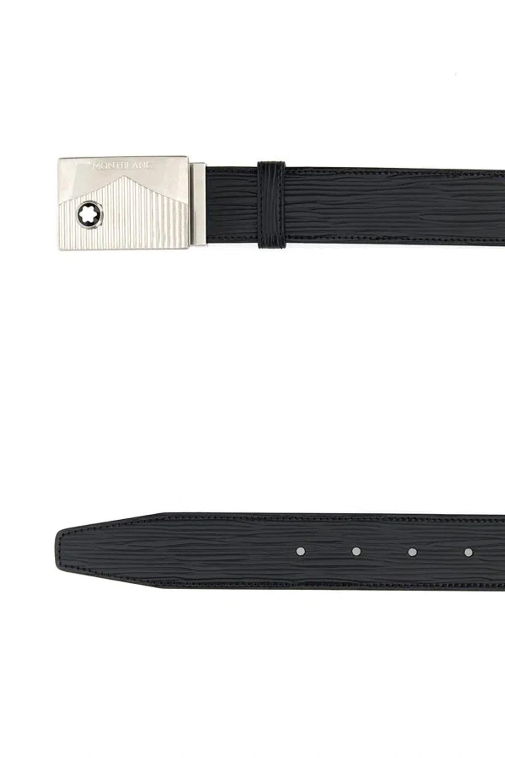 MONTBLANC Logo Buckled Reversible Belt In Multi Product Image