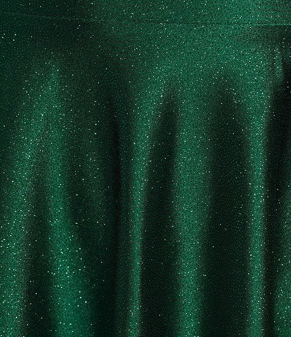 Honey and Rosie Glitter Lace-Up Back Fit & Flare Mini Dress Product Image