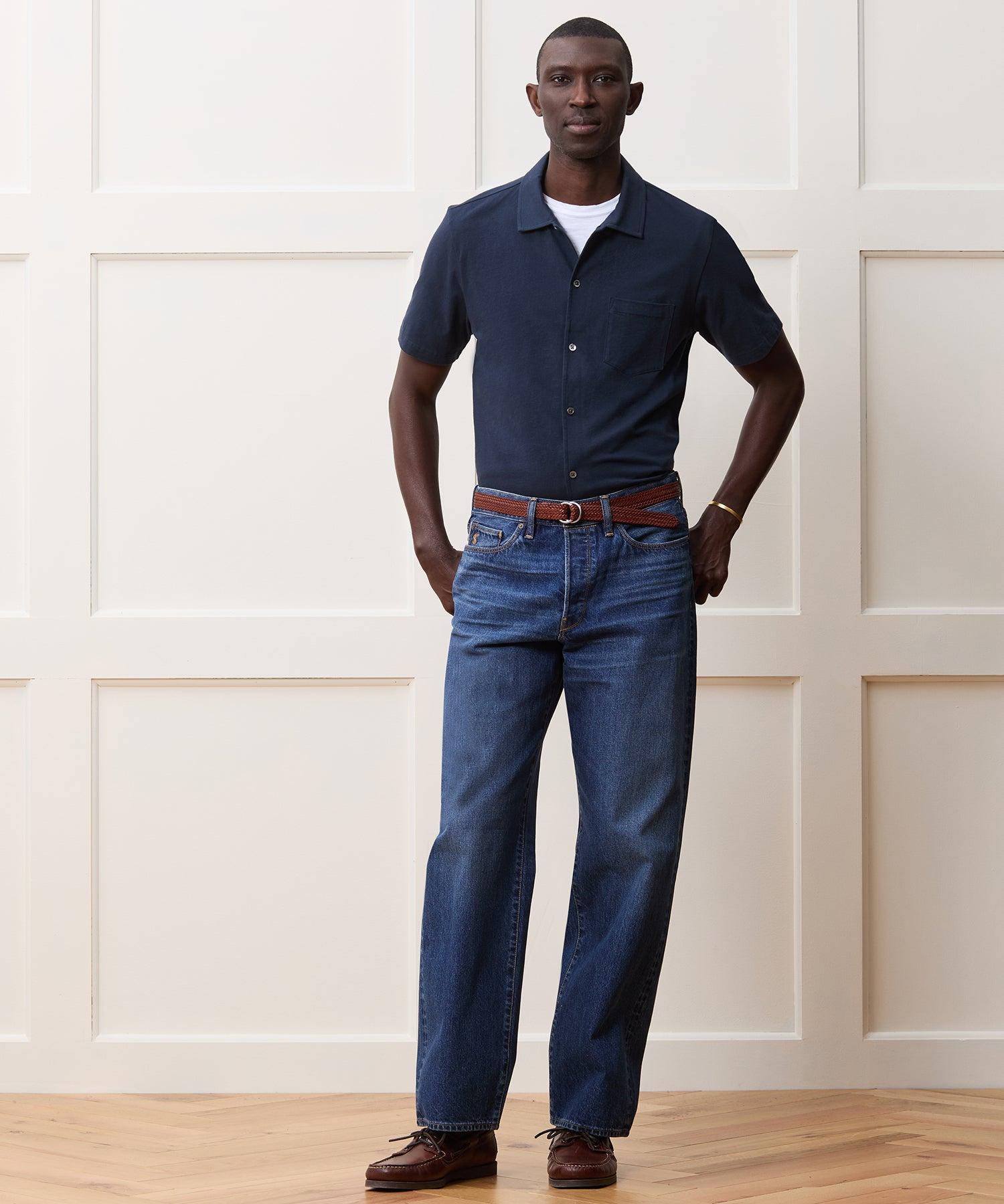 Made in L.A. Jersey Full-Placket Polo Product Image