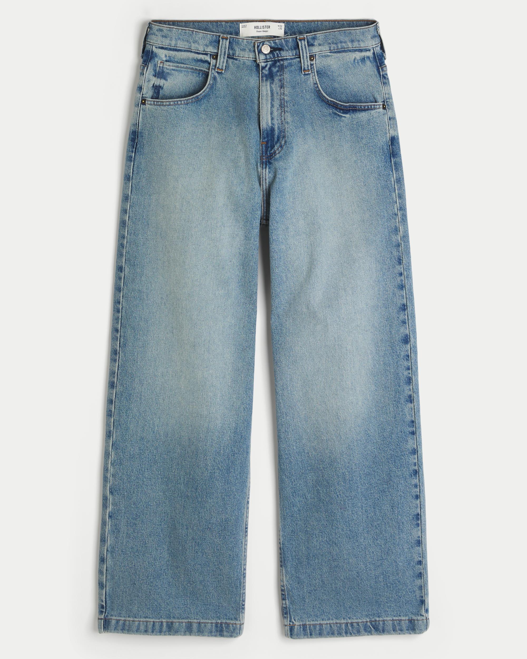 Medium Wash Super Baggy Jeans Product Image