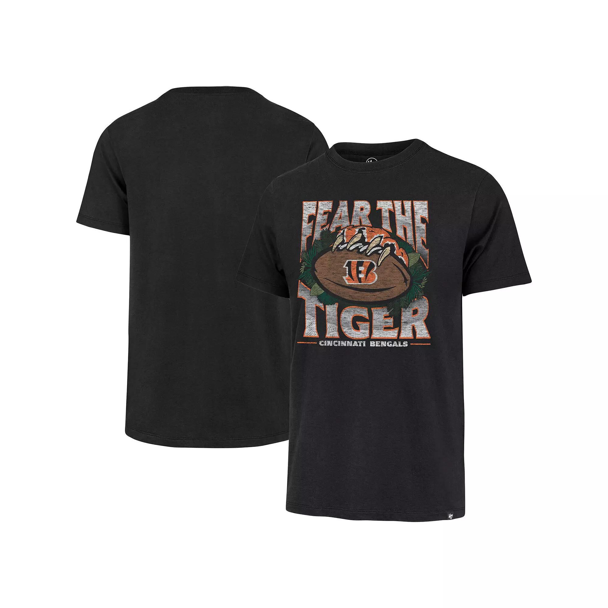 Men's '47 Black Cincinnati Bengals Regional Franklin T-Shirt, Size: Large Product Image