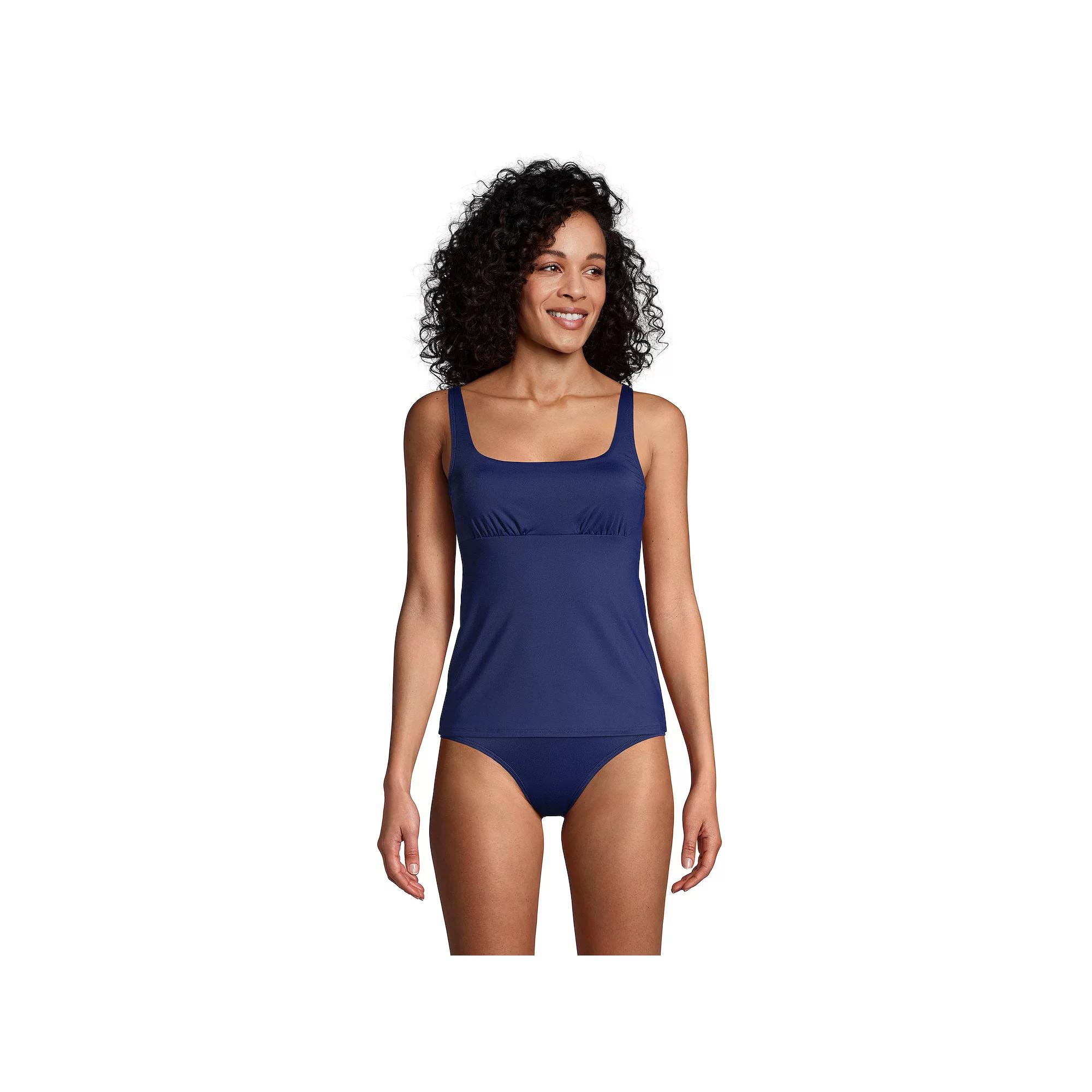 Petite Lands' End UPF 50 Underwire Squareneck Tankini Top, Women's,  Product Image