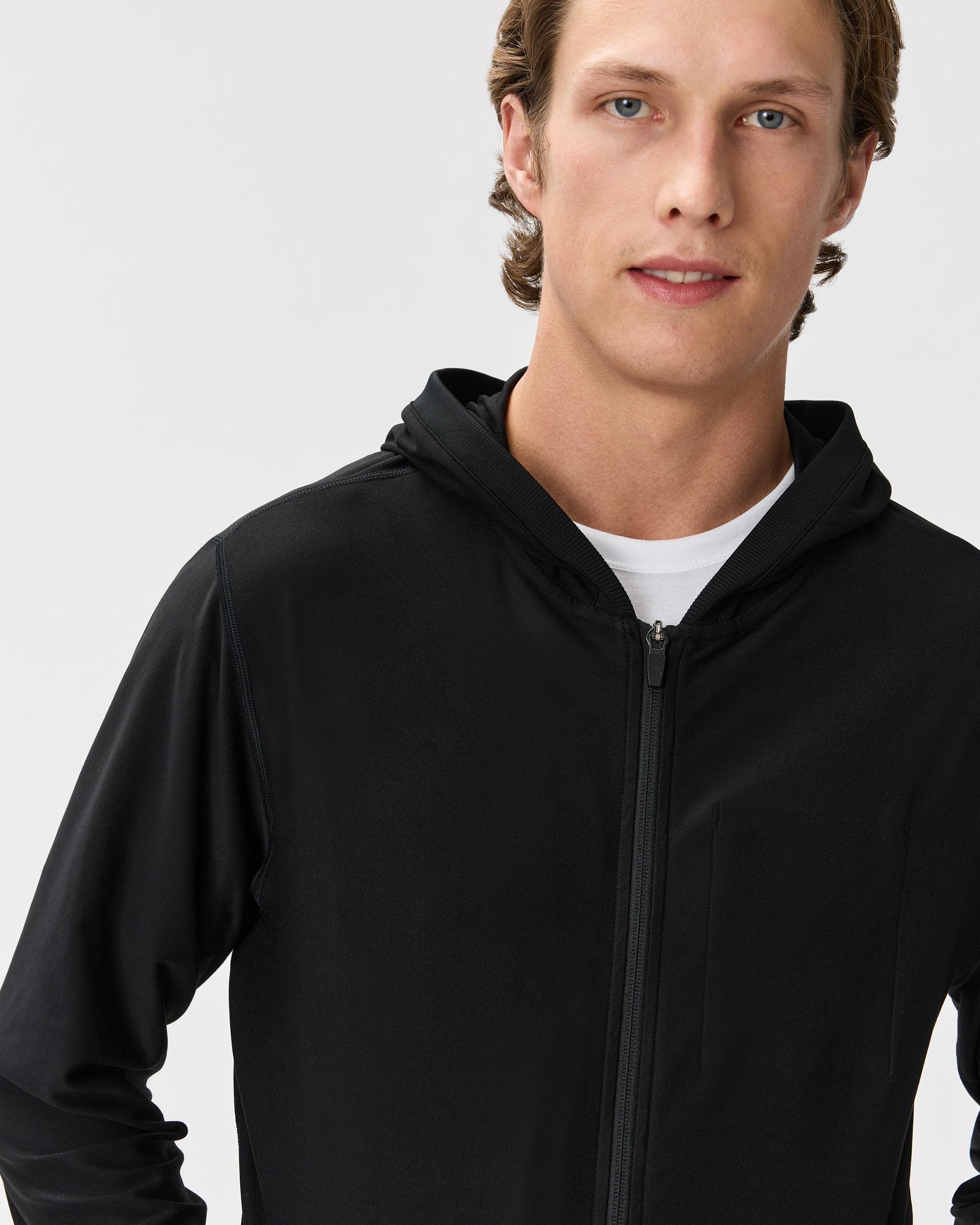 Quince | Men's Flowknit Performance Full-Zip Chest Pocket Hoodie Recycled Polyester Product Image