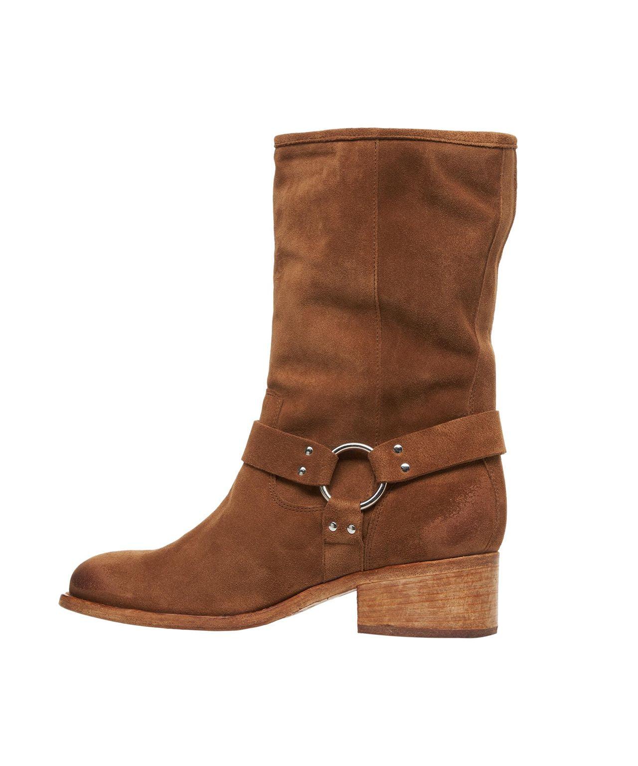 Suede biker boots Product Image