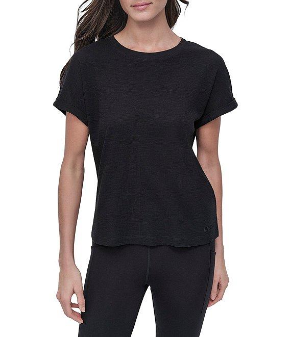 DKNY Sport by Donna Karan Mini Waffle Crew Neck Short Sleeve T-Shirt Product Image