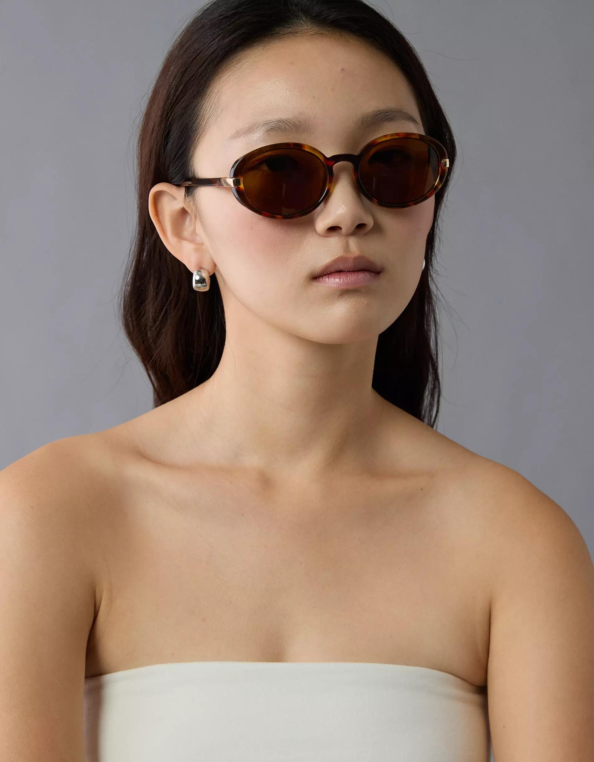 AE Round Tortoise Shell Sunglasses Product Image