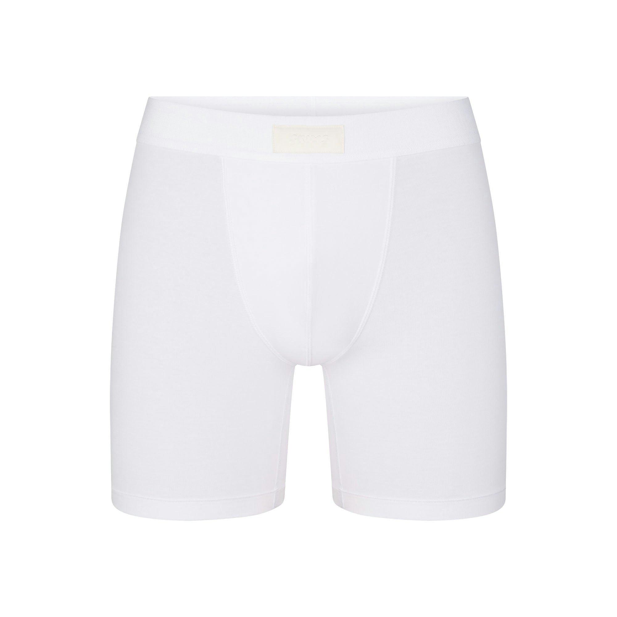 SKIMS COTTON MENS 5" BOXER BRIEF 3-PACK | CHALK Product Image
