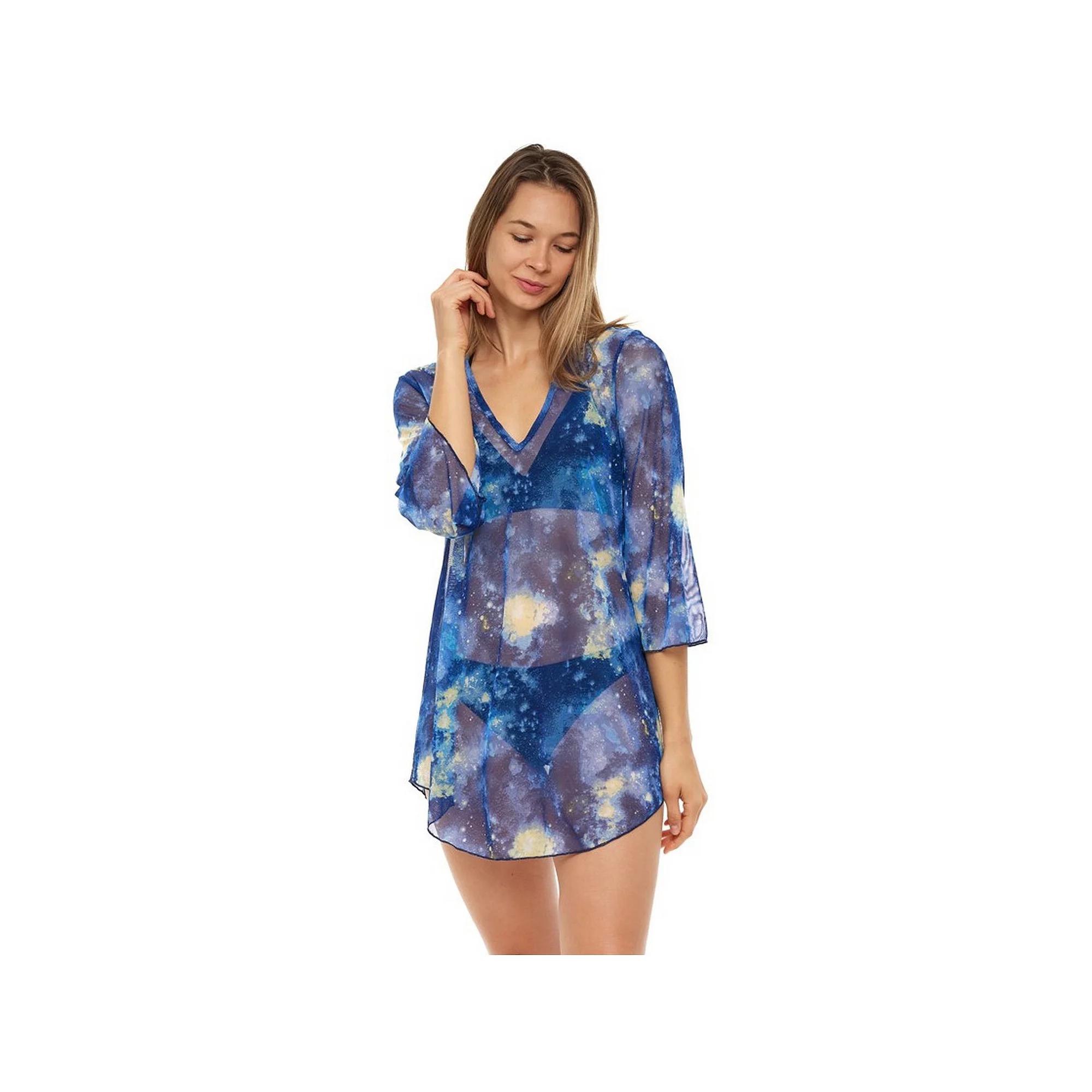 Women's Jordan Taylor Printed Mesh Tunic Swim Cover-Up,  Product Image